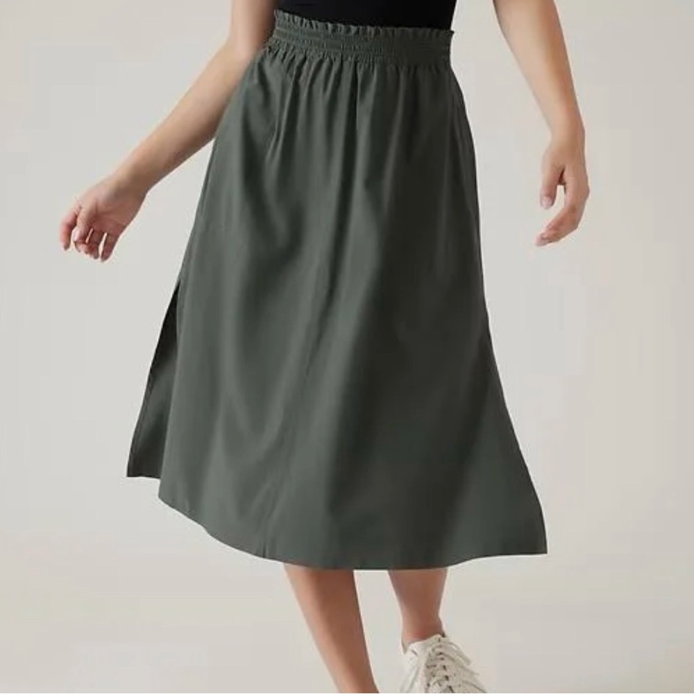 Athleta Savannah Midi Skirt Black 2x nwt